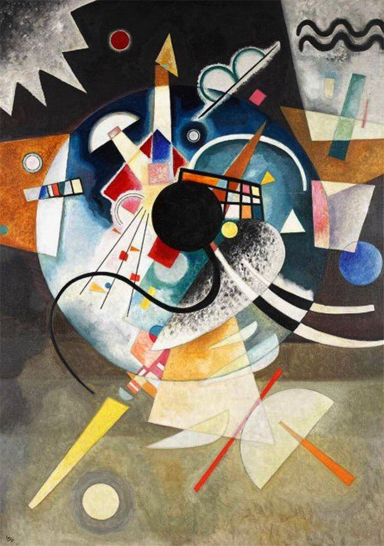 A Center 1924 Wassily Kandinsky Abstract Canvas Oil Painting